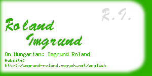 roland imgrund business card